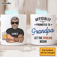 Personalized Officially Promoted To Grandpa Mug 24756 thumb 1