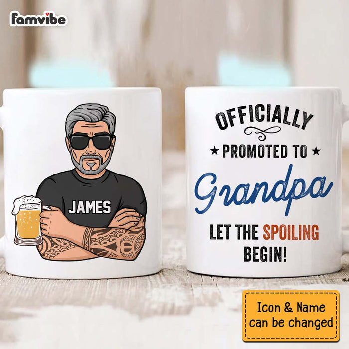 Personalized Officially Promoted To Grandpa Mug 24756 1