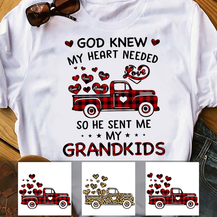 Personalized Grandma God Sent Grandkids T Shirt MR261 30O36 1
