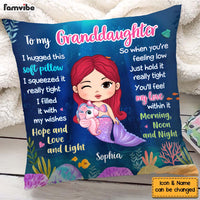 Personalized Gift For Granddaughter Mermaid Hug This Pillow 30680 thumb 1
