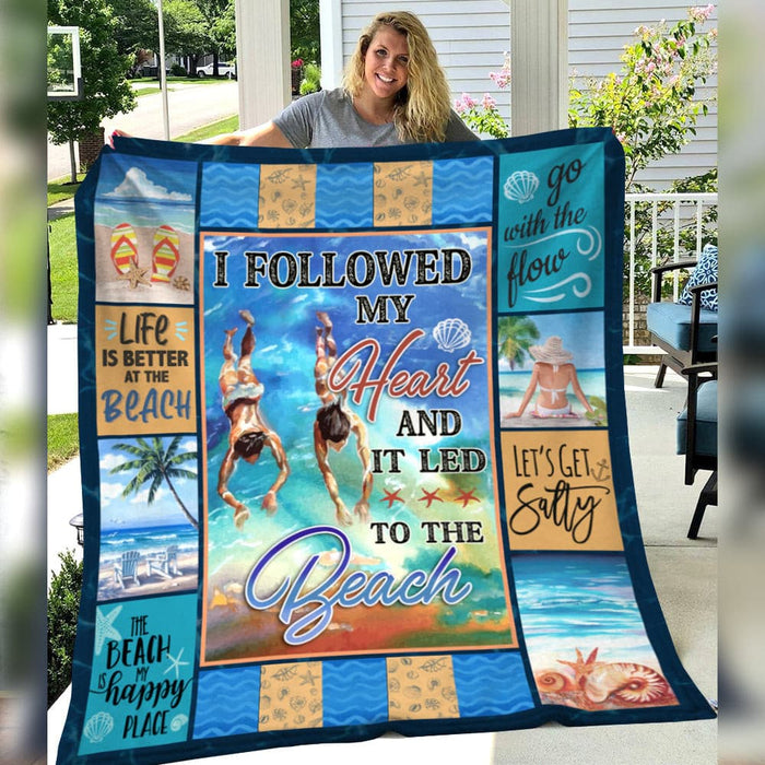 My Heart Led To The Beach Fleece Blanket JN262 67O57 1