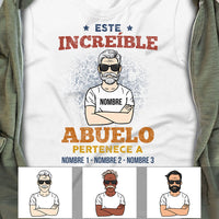 Personalized Grandpa Spanish Increíble Papá Abuelo T Shirt AP271 95O58 thumb 1