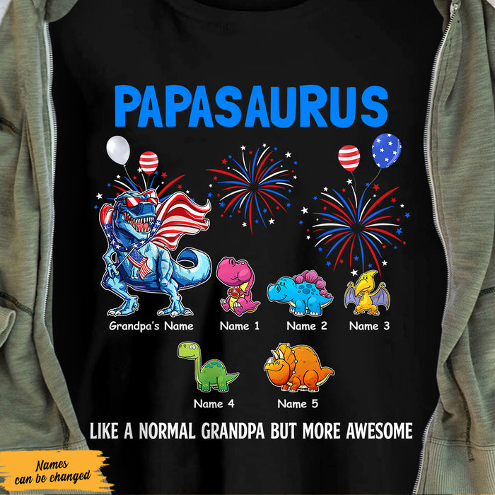 Personalized Dad Grandpa Saurus T Shirt MY252 30O47 1