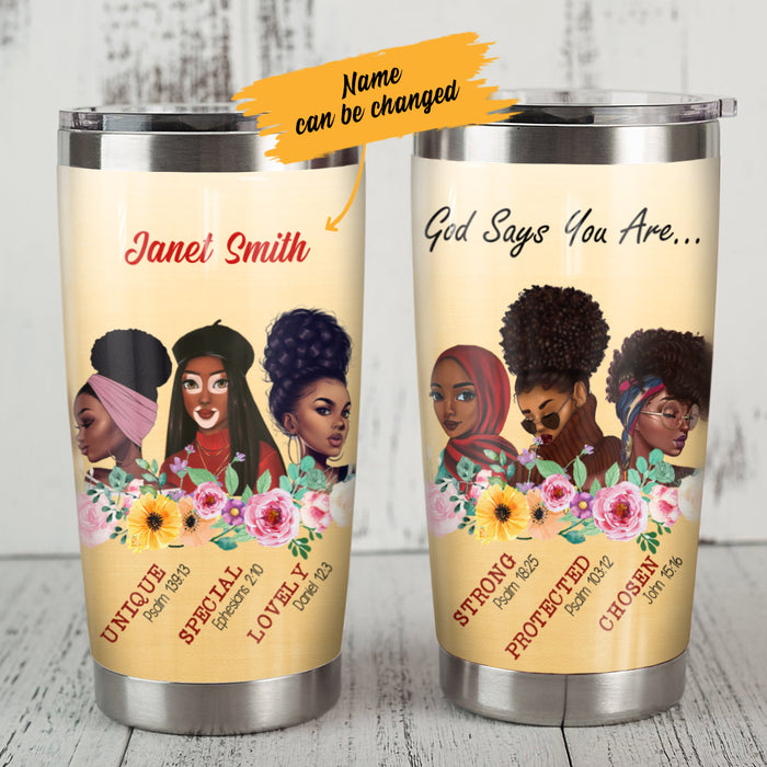 Personalized God Says BWA Steel Tumbler JL93 65O57 1