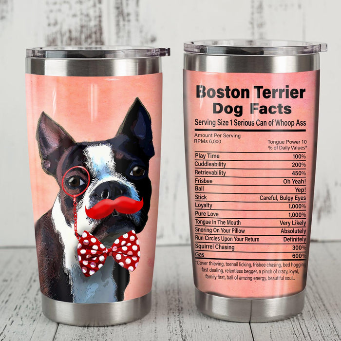 Boston Terrier Dog Steel Tumbler MR1305 71O52 1