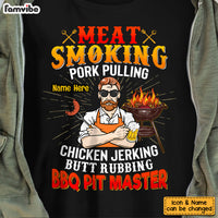 Personalized Dad Grill Meat Smoking BBQ T Shirt JL91 25O53 thumb 1