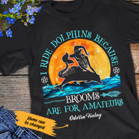 Personalized Mermaid Witch Brooms For Amateurs Halloween T Shirt AG272 28O47 thumb 1