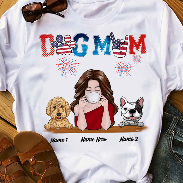 Personalized Dog Mom T Shirt MY111 26O58 1
