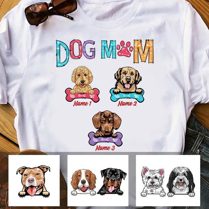 Personalized Dog Mom T Shirt JR222 95O60 1