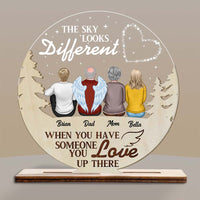 Personalized The Sky Looks Different Memorial Plaque 22734 thumb 1