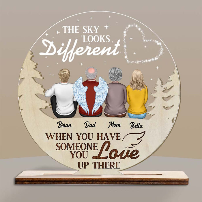 Personalized The Sky Looks Different Memorial Plaque 22734 1