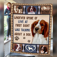 Springer Spaniel Dog Fleece Blanket MR0502 71O56 thumb 1