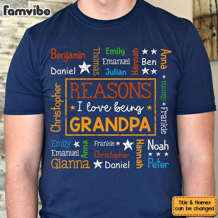 Personalized Gift For Grandpa Reasons I Love Being Word Art Shirt - Hoodie - Sweatshirt 32040 1