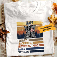 Personalized Veteran  White T Shirt JN51 95O53 thumb 1