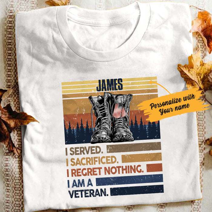 Personalized Veteran  White T Shirt JN51 95O53 1