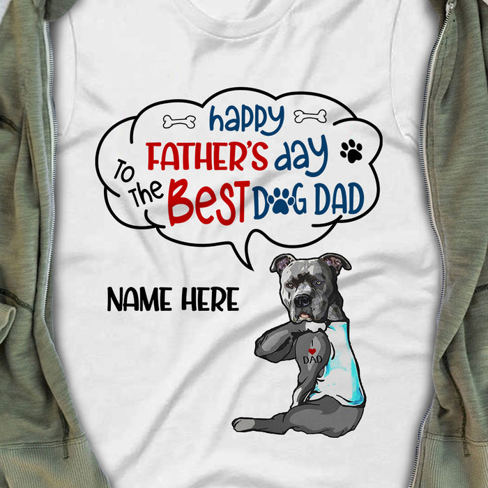 Personalized Dog Dad Happy Father's Day T Shirt AP203 87O36 1