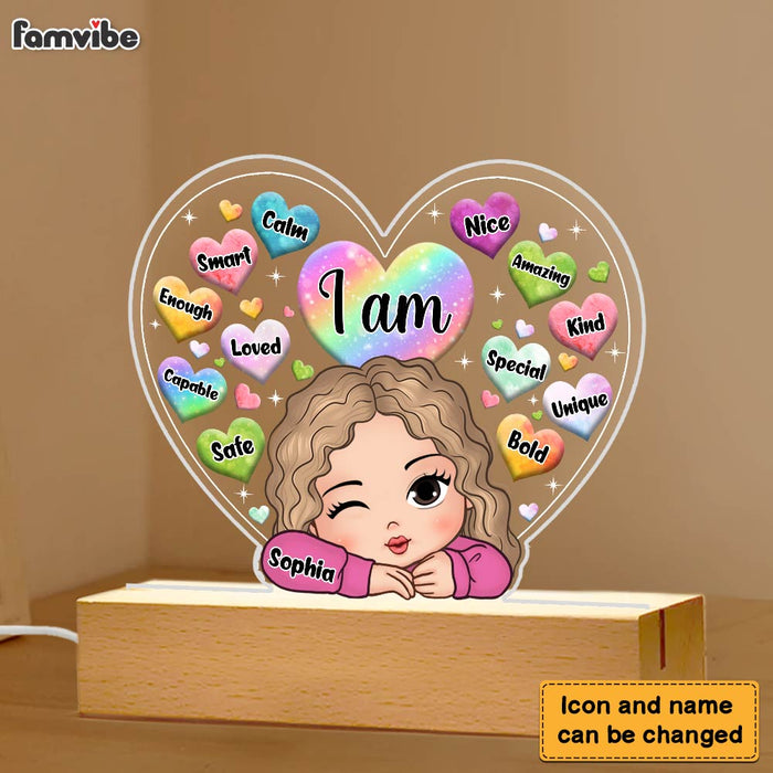 Personalized Gift For Granddaughter I Am Kind Plaque LED Lamp Night Light 31531 1
