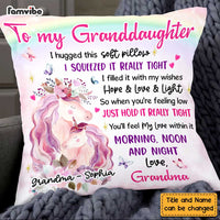 Personalized Unicorn To Granddaughter Hug This Pillow AG311 58O47 thumb 1