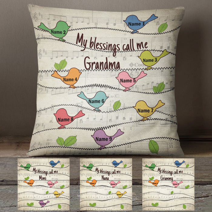 Personalized My Blessings Call Me Grandma  Pillow SB294 85O34 1