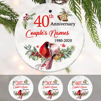Personalized Wedding Anniversary Cardinals  Ornament OB23 30O60 thumb 1