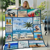 Beach Happy Place Fleece Blanket JN301 65O47 thumb 1