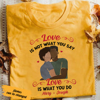 Personalized BWA Couple Love Is T Shirt AG271 73O36 thumb 1