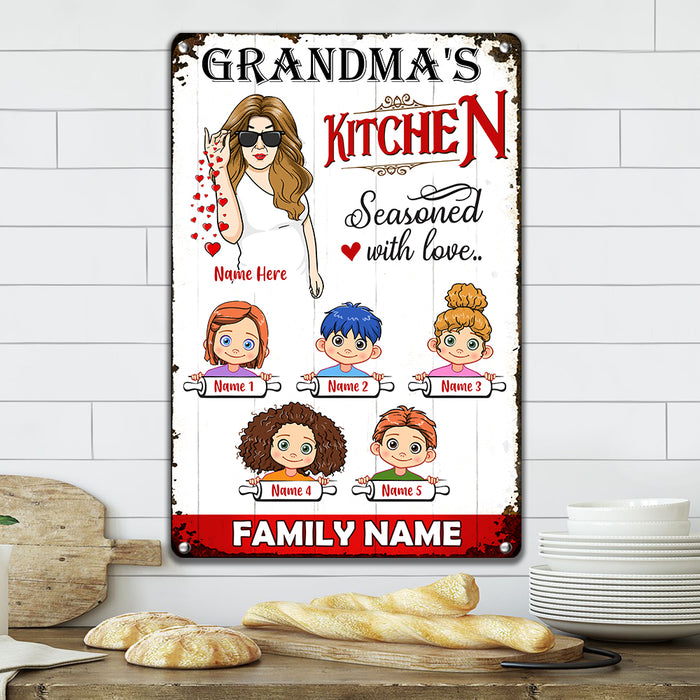Personalized Mom Grandma Kitchen Metal Sign JL82 95O34 1