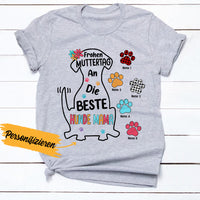 Personalized German Mama Oma Hunde Dog Mom Grandma T Shirt AP161 65O36 thumb 1