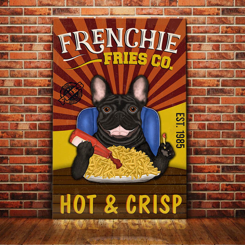 French Bulldog Fries Company Canvas FB1201 73O47