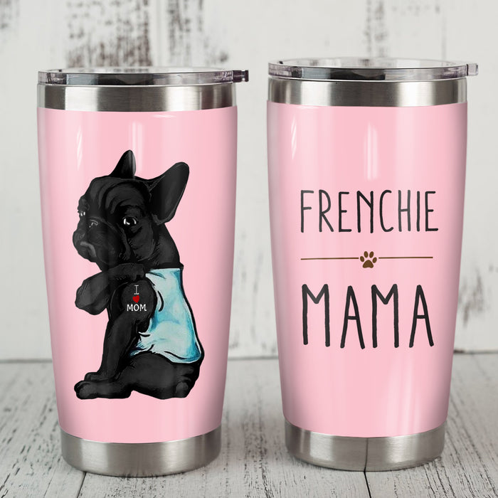 Black French Bulldog Steel Tumbler SAP2201 81O36 1