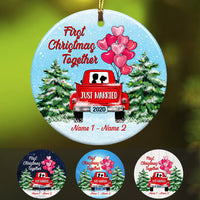 Personalized Red Truck First Christmas Couple Ornament SB301 95O65 thumb 1