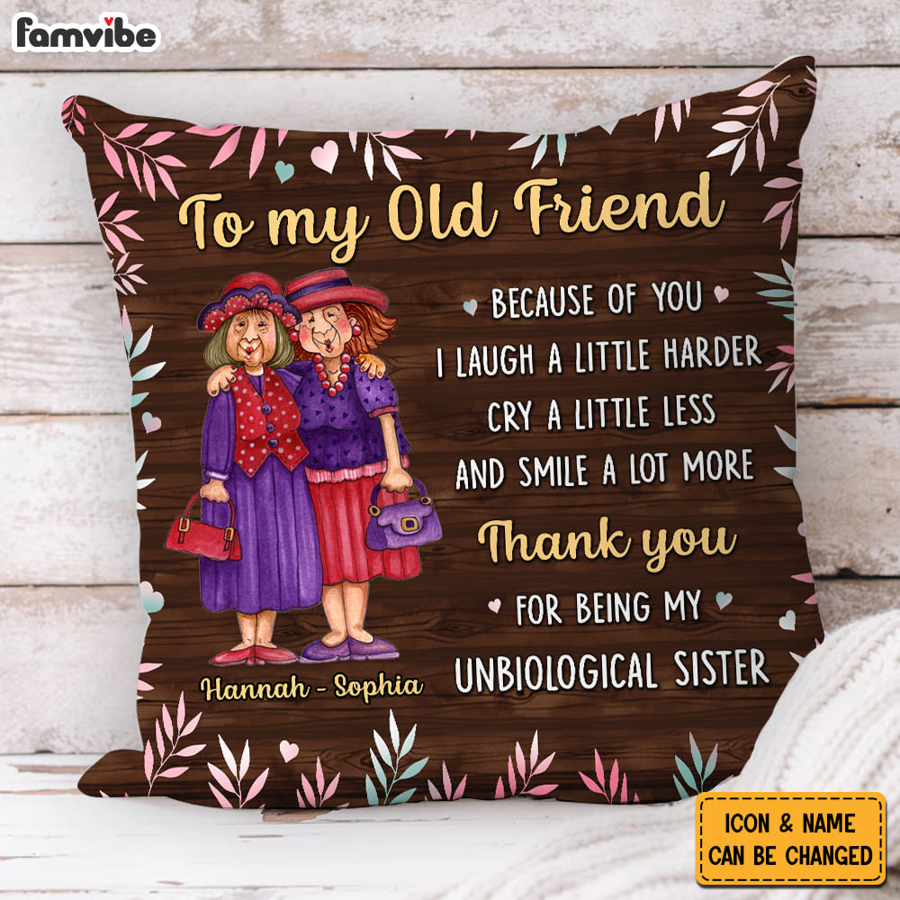 Personalized Gift For Friends Sister Thank You For Pillow 30714 Primary Mockup
