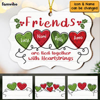 Personalized Sisters Friends Are Tied Together MDF Ornament NB51 87O36 thumb 1