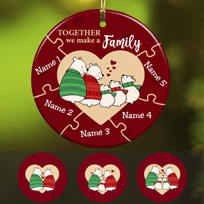 Personalized Family Bear Christmas Ornament OB91 95O53 1