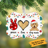 Personalized Love Peace Dog Benelux Ornament NB142 87O58 1