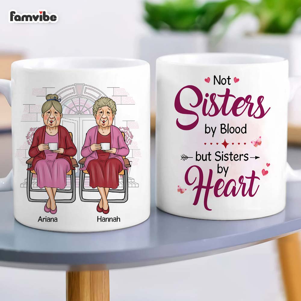 Personalized Friend Gift Sisters By Heart Mug 31191 Primary Mockup