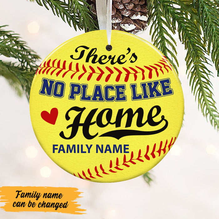 Personalized Baseball Softball Home  Circle Ornament NB94 81O47 1
