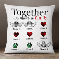 Personalized Family Together Couple Dog Cat Pillow MR113 81O53 thumb 1