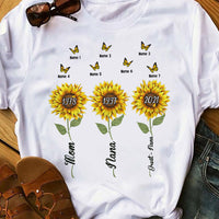 Personalized Mom Grandma Sunflower T Shirt MY37 30O58 thumb 1