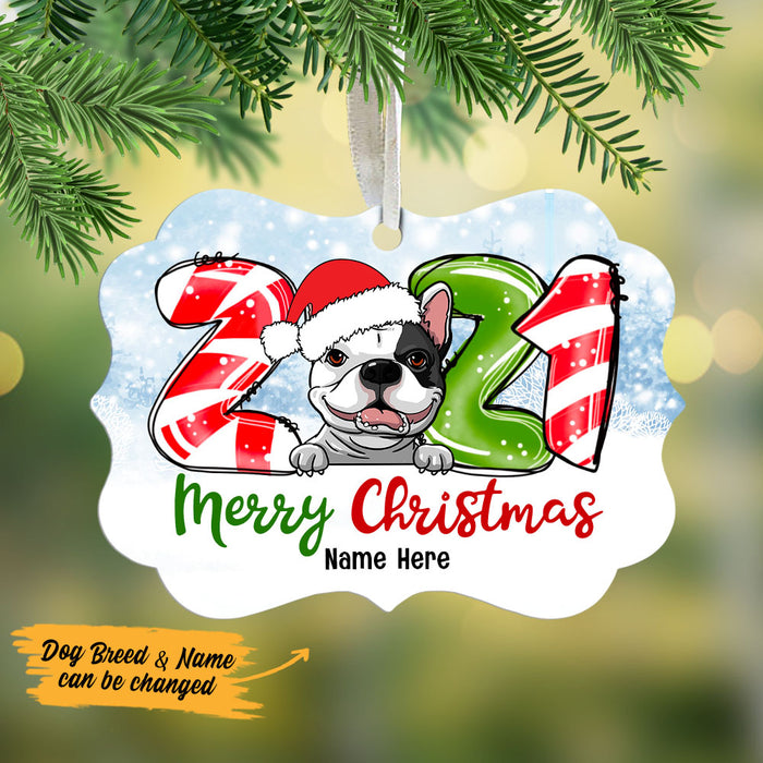 Personalized Dog Merry Christmas Benelux Ornament NB303 85O53 1