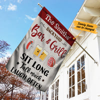 Personalized Backyard Bar And Grill Gardening Flag AG123 65O57 thumb 1