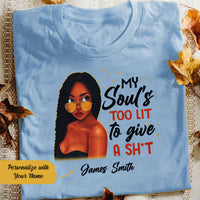 Personalized My Soul Is Too Lit BWA T Shirt JL251 73O58 thumb 1