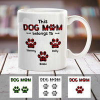 Personalized This Dog Mom Belongs To Buffalo Plaid Mug OB131 30O58 thumb 1