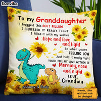 Personalized To Granddaughter Sunflower Hug This Pillow AG224 58O31 thumb 1