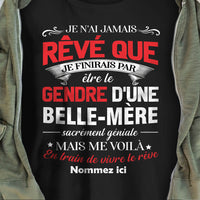 Personalized Son-in-law Mother-in-law French Gendre Belle-mère T Shirt AP172 81O34 thumb 1