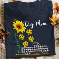 Personalized Sunflower Paw Dog Mom Grandma T Shirt AP51 65O57 thumb 1