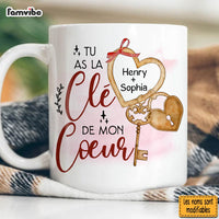 Personalized Couple French Tu As La Clé  De Mon Cœur Mug 30950 thumb 1