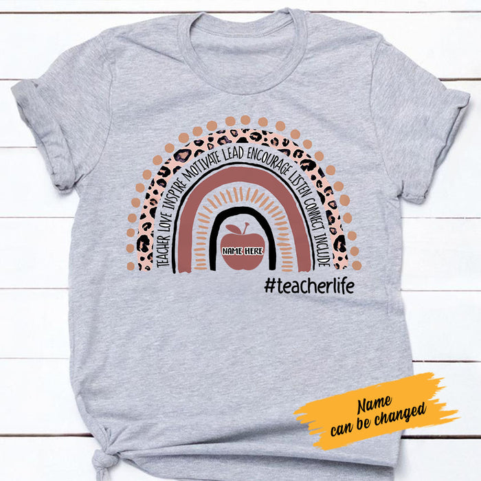 Personalized Teacher Love Inspire T Shirt JN32 30O58 1