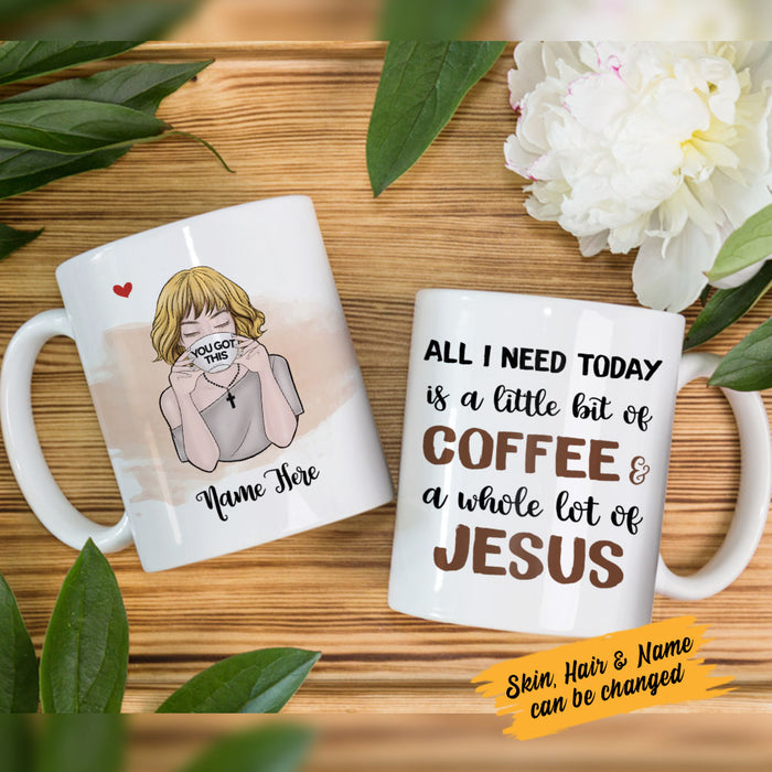 Personalized Coffee  & Jesus Girl Mug MR172 95O58 1