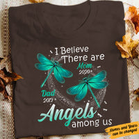 Personalized Dragonfly Mom Dad Memorial Angels T Shirt OB191 81O34 thumb 1